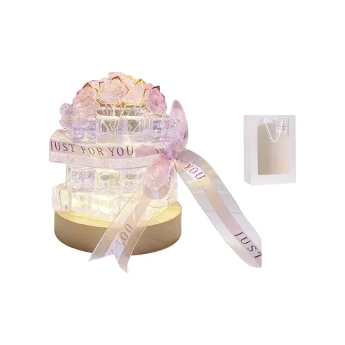 JIUFEN Ручной работы ICE CUBE Розовый Ночник Материал Сумка Игрушки