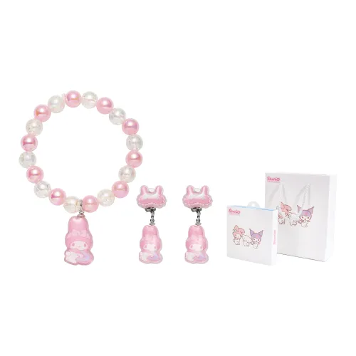 Санрио My Melody Розовый Браслет с бусинами And Нижняя заколка On Серьги Два Штуки Набор Мерч по IP