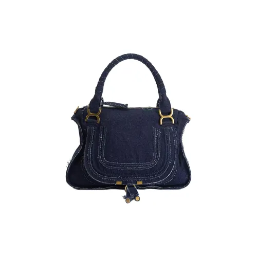 Chloe Хлопок Сумка через плечо Сумка среднего размера Женская Джинсовый синий