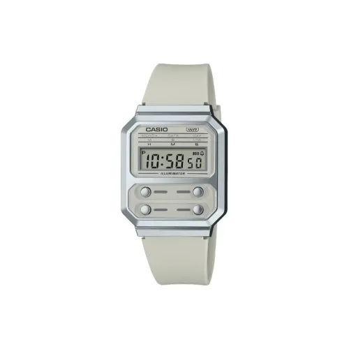 CASIO VINTAGE Series Кварцевый механизм Смола Ремешок Часы Мужские Циферблат Серый A100WEF 8A