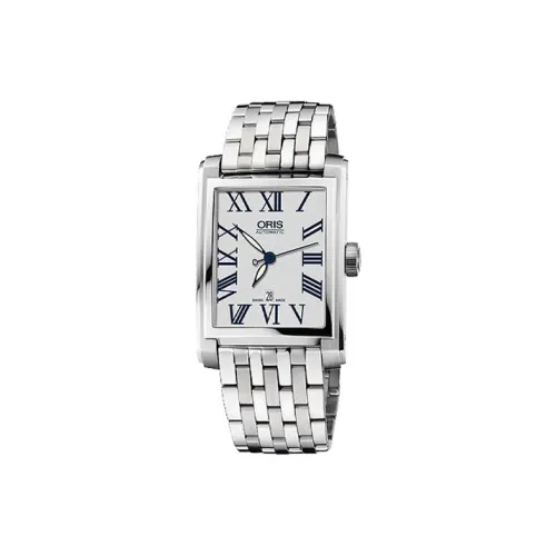 Oris Culture Collection Автоматический Механический Механизм Мужские Часы Часы 30MM Белый Циферблат Стальные Часы Стальной Ремешок