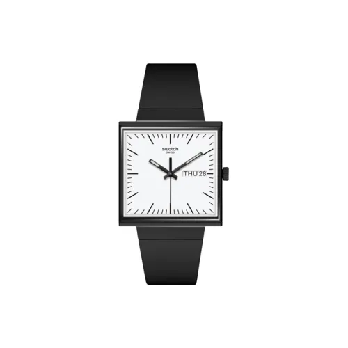 Swatch Quartz Movement Унисекс Часы 41,8mm*41,8mm*10,5mm Белые