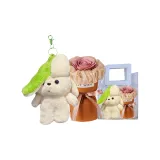 Мягкий Love: Зеленый Щенок + Капучино Розовый + Сумка для покупок + Открытка