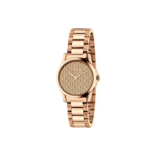 GUCCI G Timeless Collection Women's Watch Кварцевый механизм ремешок из нержавеющей стали розовое золото циферблат часы для женщин