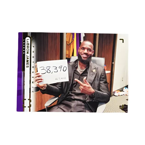 PANINI 2022 23 Фотогеничный Лейкерс Леброн Джеймс Общее количество очков 38 390 Памятная карта Спортивные карты 1 шт