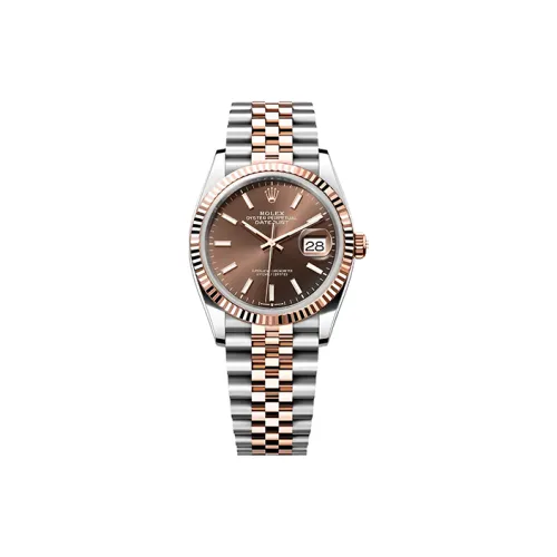 ROLEX Log Series Автоматический Механический Часы Мужские 36 мм Кофейный Циферблат Часы Оистерстил Корпус