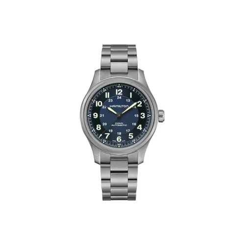 HAMILTON Автоматический Механический Механизм Мужские Часы Khaki Field Series 42 мм Синий