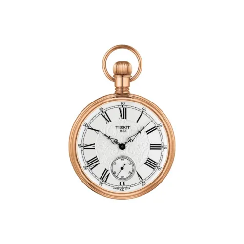 TISSOT Mechanical Механизм Ручной Подзарядный Латунный Карманный Часы 51 мм Унисекс Серебряный