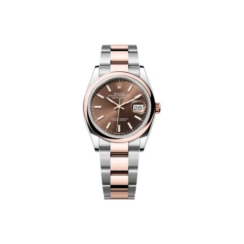 Rolex Автоматический Механический Механизм Мужской Часы Log Series 36 мм Кофейного Цвета