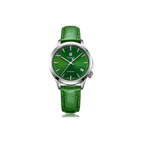 CODEX X Chapel Collection Автоматический Механический Механизм Женские Часы Зонт 34 мм Зеленый Циферблат