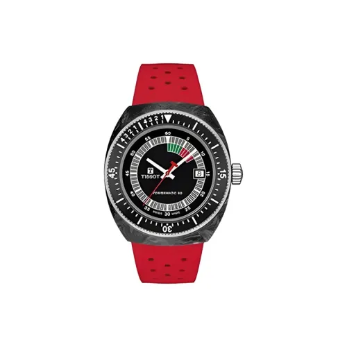 TISSOT Sideral Автоматический Механический Часы Мужские 41 мм Черный Циферблат Корпус из Нержавеющей Стали Резиновый Ремешок