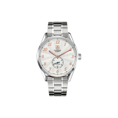 TAG HEUER Автоматический Механический Механизм Мужские Часы Carrera Collection 39 мм Серебряные