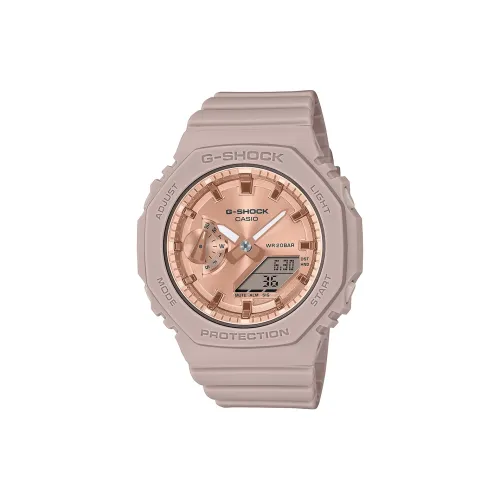 CASIO г Shock Collection Коробка Доступна для Покупки Кварцевый механизм Смольный ремешок Часы Женские Розовый циферблат часов