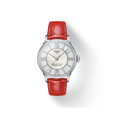 Tissot Автоматический Механический Movement Женские Часы Tourelles Collection 32 мм Жемчужная Раковина Цвет