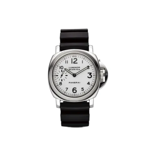 PANERAI Автоматический Механический Часы Мужские 44 мм Белый Циферблат Корпус из Нержавеющей Стали Кожаный Ремешок