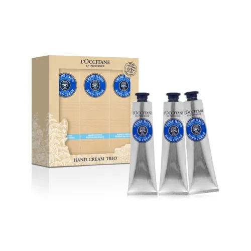 L'OCCITANE Комплект из трех кремов для рук с орехом ши питательный увлажняющий 75 мл * 3 150 мл * 3