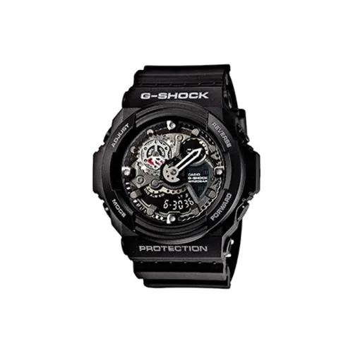 CASIO G SHOCK Кварцевый механизм Смольный ремешок Часы Мужские Черный циферблат