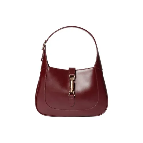 GUCCI Jackie 1961 Кожа Одно плечо Сумка Маленькая Женская Бордовая