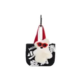 Черный медвежонок с шаткой шеей, мини-сумка, брелок