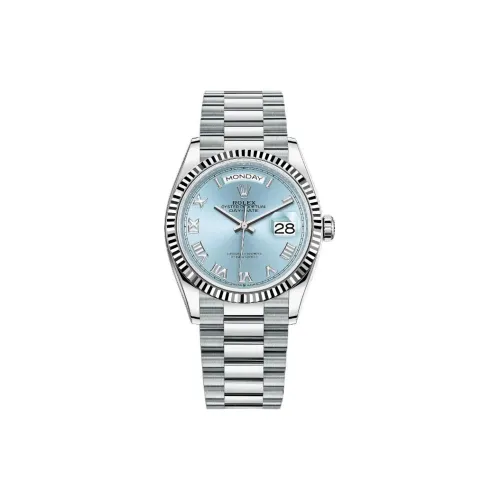 ROLEX Week Тип Календарь Автоматический Механический Механизм Женские Часы 36 мм Синий Циферблат Оистерстил Корпус Оистерстил Ремешок