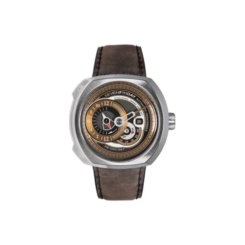 SEVENFRIDAY Автоматический Механический Часы для мужчин, 44,3mm*49,7mm, Серый