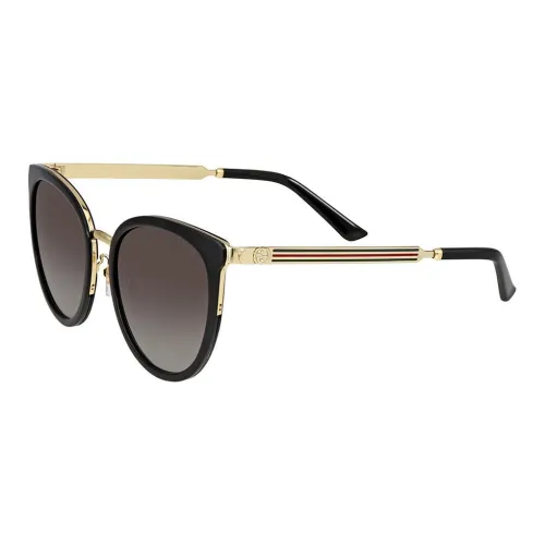 GUCCI Пластик Металл Кошачий глаз Солнцезащитные очки Женские Черный