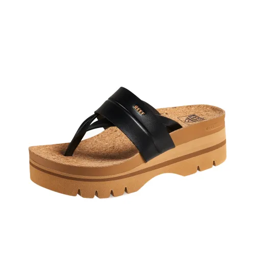 REEF Устойчивые к истиранию противоскользящие шлепанцы женские черные