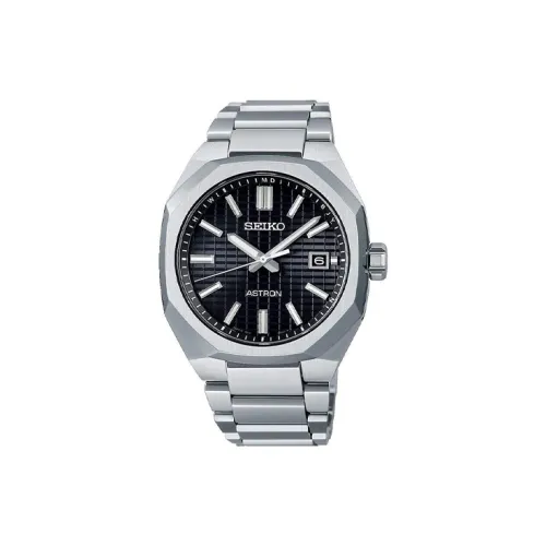 SEIKO Solar Кварц Механизм Титан Ремешок Часы Мужские Черный Циферблат