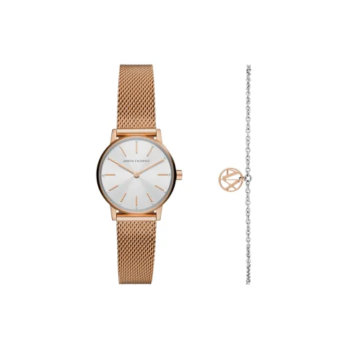 ARMANI EXCHANGEAE Women's Watch Кварцевый механизм Нержавеющая сталь Ремешок Серебристый циферблат Коробка Лимитированная серия