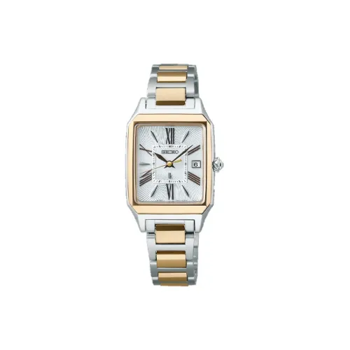 Seiko Lukia Collection Солнечный кварцевый механизм нержавеющая сталь ремешок часы 36,4*23,9 мм женские серебристый циферблат модель SSVW210
