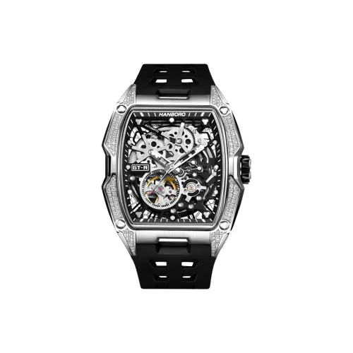 HANBORO Механические Мужские Часы 52mm*13,5mm Черные