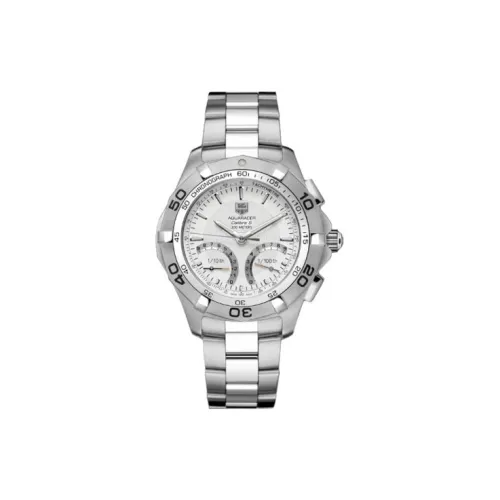 TAG HEUER Кварцевый механизм Мужские часы Aquaracer Collection 43 мм Серебряные