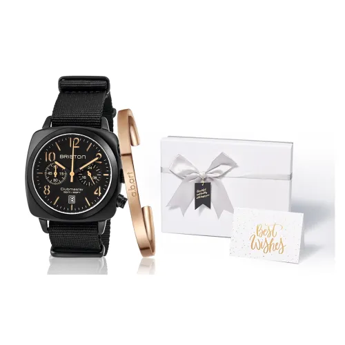 BRISTON Classic Collection Мужские часы Кварцевый механизм Нейлоновый ремешок Черный циферблат Часы 13140 PBAM B 4 NB
