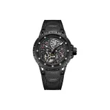 OBL-LMS-Черный корпус с черным циферблатом, черный ремешок