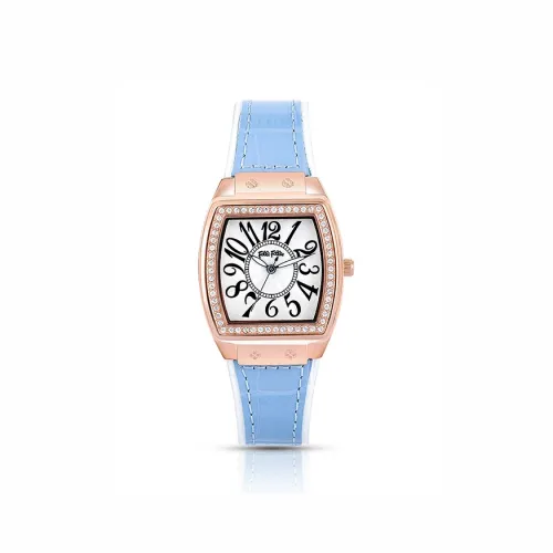 Folli Follie Women's Watch Кварцевый механизм ремень из натуральной кожи розовое золото циферблат модель WF23L034TD