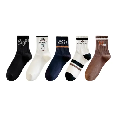 Носки Lan Miao Crew для мужчин упаковка из 5 пар