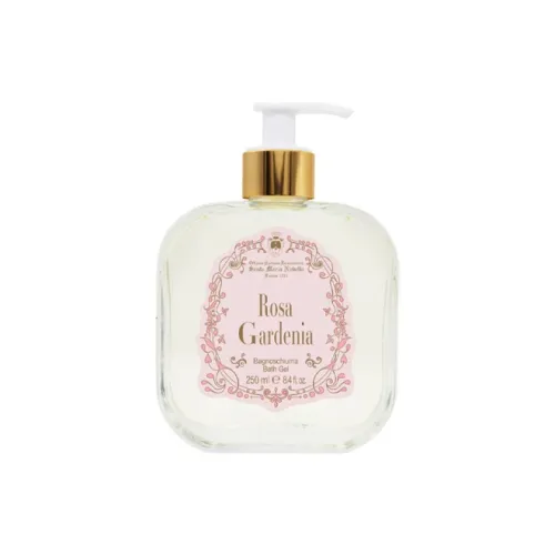 Santa Maria Novella Розовый Гардения Цветочный Дизайн Увлажняющий Гель для Души Стеклянная Бутылка 250 мл