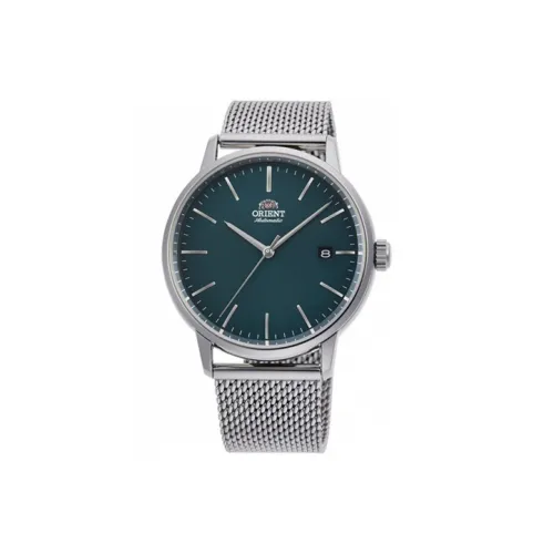ORIENT Автоматический Механический Механизм Нержавеющая Сталь Ремешок Часы Мужские Зеленый Циферблат