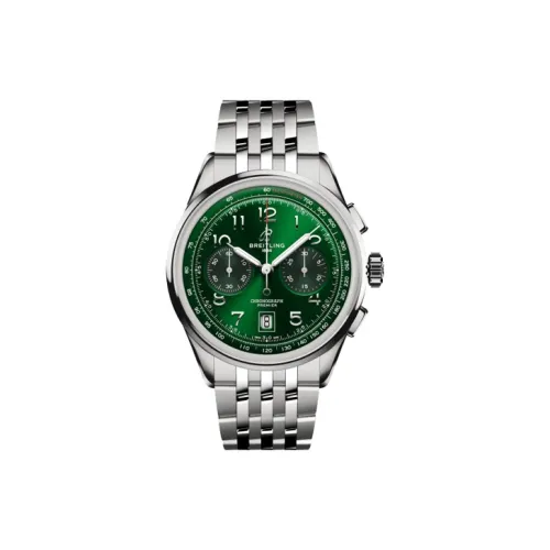 BREITLING Premier Collection Автоматический Механический Часы Мужские 42 мм Зеленый Циферблат