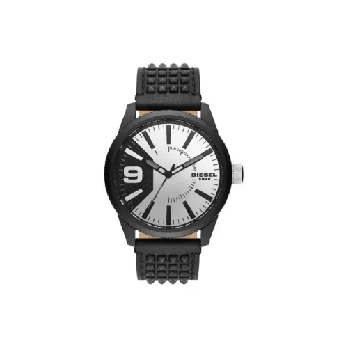 DIESEL RASP NSBB Collection Мужские часы Кварцевый механизм Кожаный ремешок 47 мм Черный циферблат