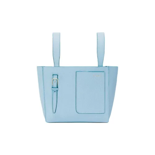 Valextra Коровья кожа Ведрообразная сумка Сумка-тоут Сумка для покупок Женская сумка Цвет Лазурь