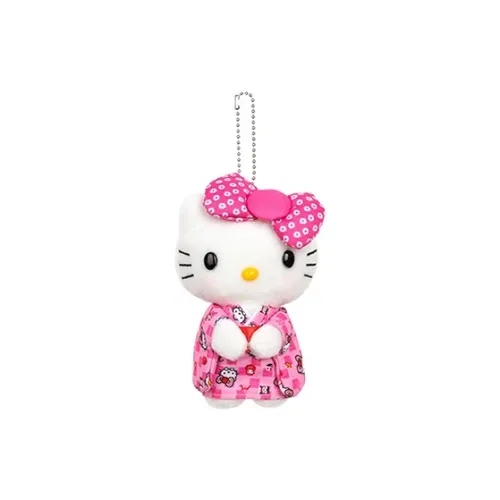 Санрио Hello Kitty Японский стиль Кимоно с традиционными японскими мотивами Розовые Куклы Плюшевый Брелок 12 см Высота