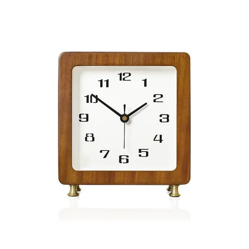 HENSE Кварцевый механизм настольные часы из массива дерева унисекс модель HD390