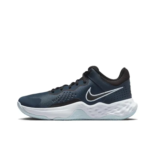 Nike Fly By Mid 3 Slip Resistant Abrasion Resistant Shock Absorbers Низкий Топ Баскетбольные кроссовки Мужской Синий
