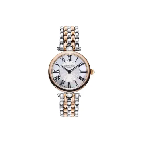 Frederique Constant Кварцевый механизм Женские часы 30MM Серебристый циферблат Корпус из нержавеющей стали Ремешок из нержавеющей стали