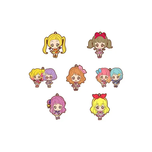 BANDAI Aikatsu! Идол Event! Резиновая подвеска 02 Счастливый Draw Цельная коробка 7 шт