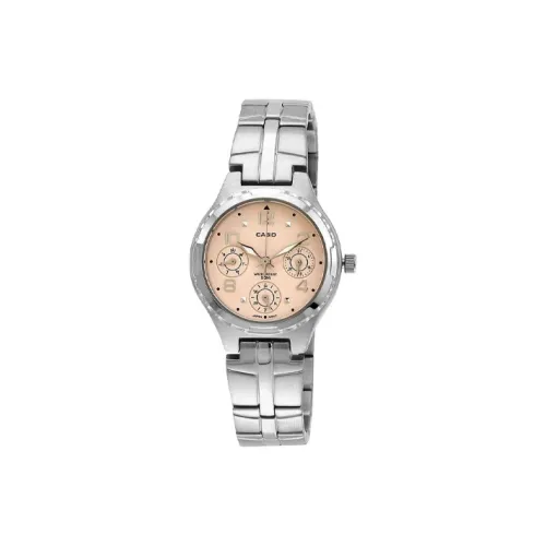 CASIO Standard Series Кварцевый механизм часы с ремешком из нержавеющей стали женские часы розовый циферблат