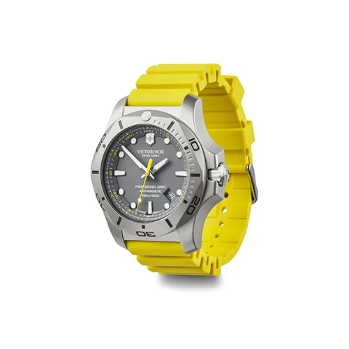 VICTORINOX Кварцевый механизм Унисекс Часы 45 мм Серый циферблат Корпус из нержавеющей стали Резиновый ремешок 241844