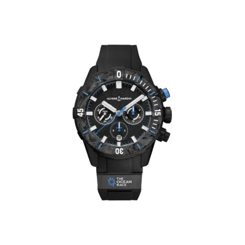 ULYSSE NARDIN Автоматический Механический Часы Мужские из Коллекции Diving 44 мм Черные