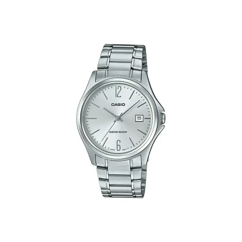 CASIO Кварцевый механизм Часы Мужские Серебристый циферблат